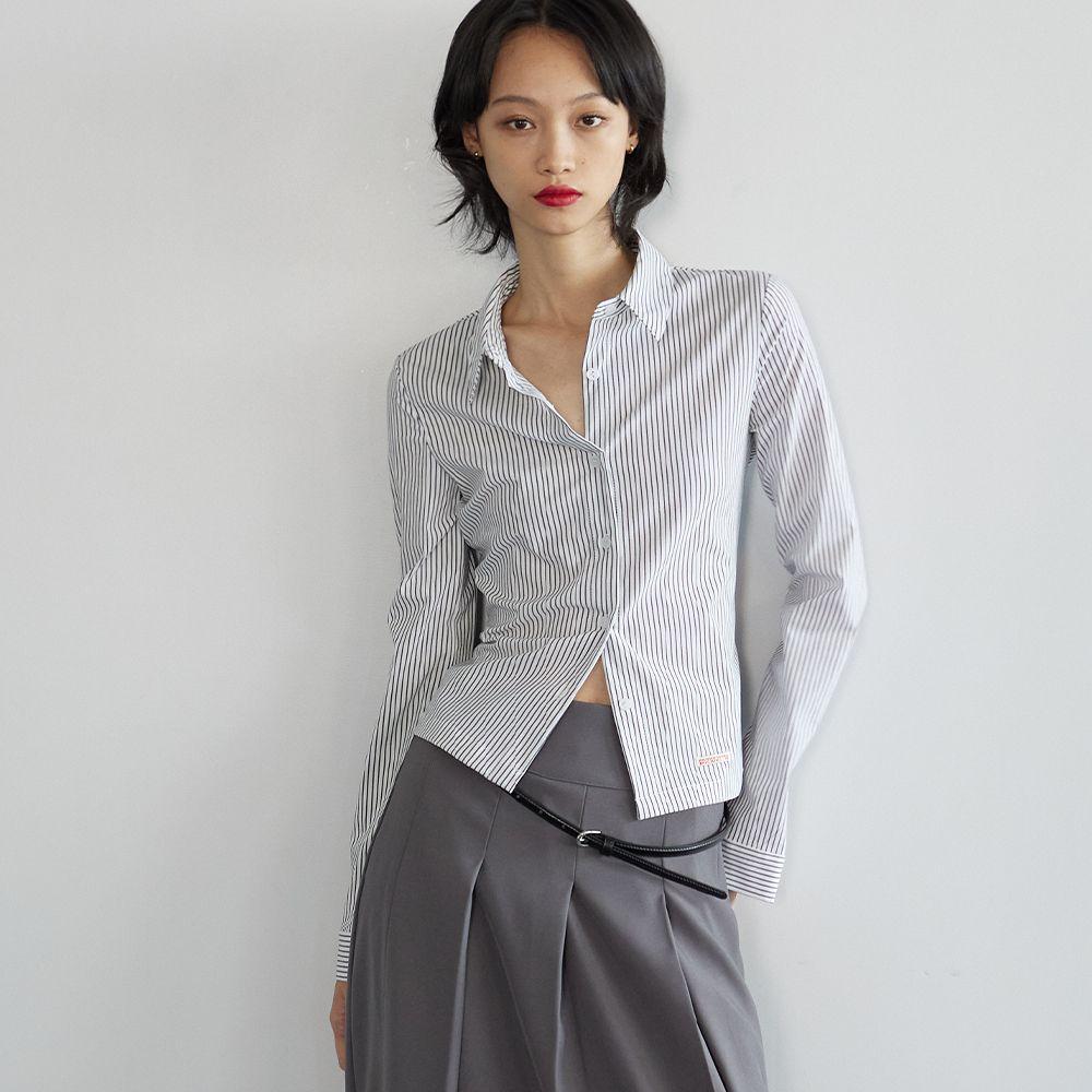 STRIPE SLIM FIT SHIRTS IVORY
