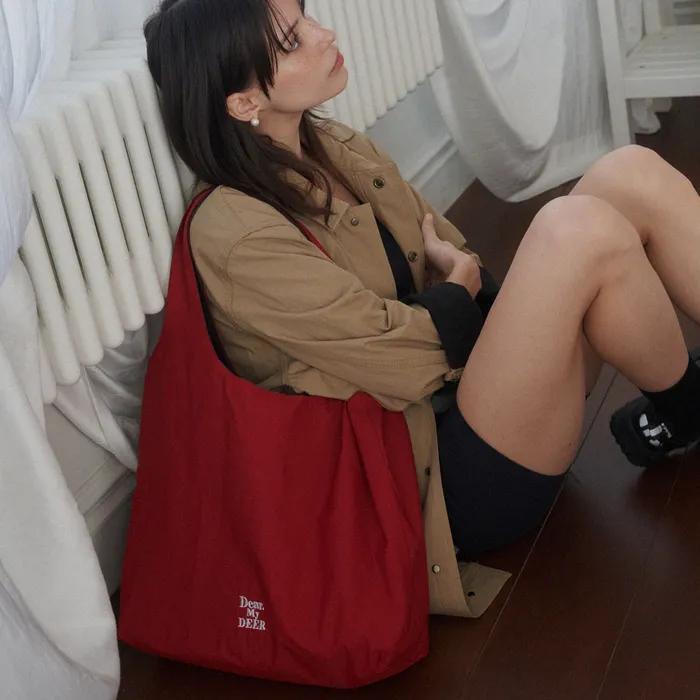 방수) Reversible shoulder bag_ Red+brown