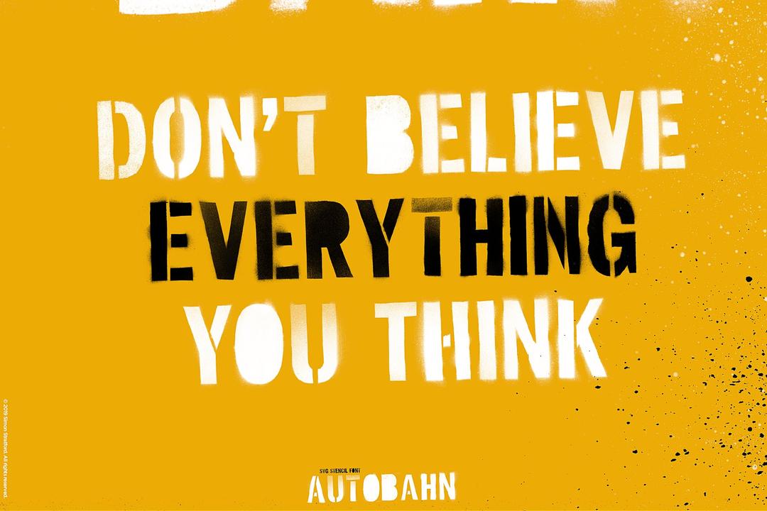 Display font Autobahn Stencil