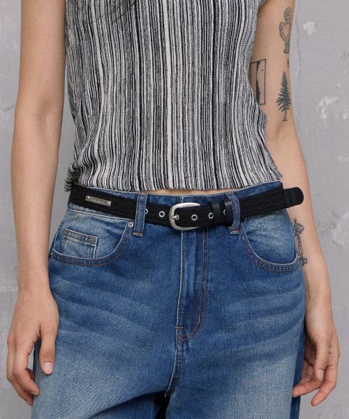 vintage lace belt (BK)