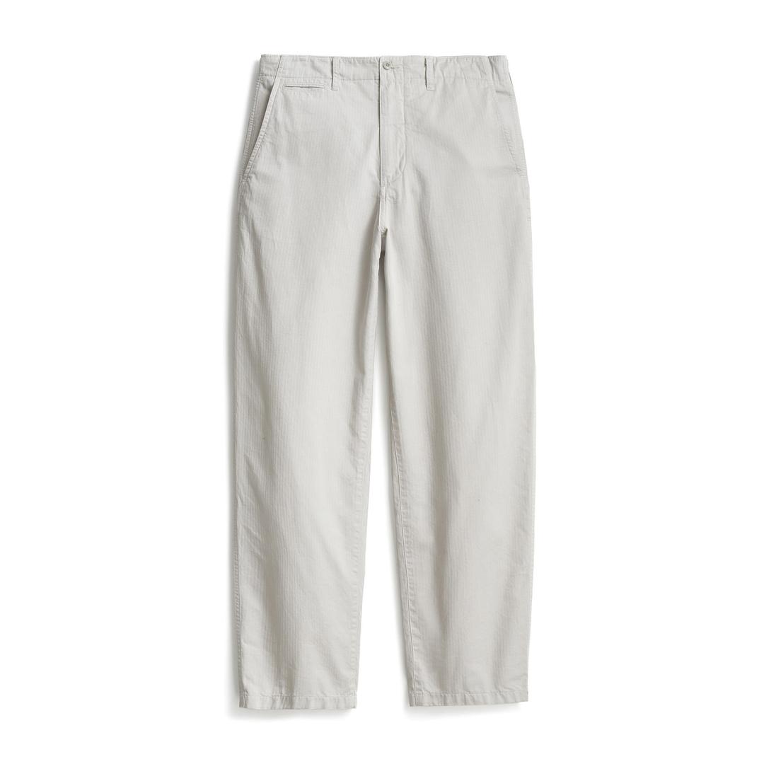 Herringbone Overdyed Officer Chino Pants_Light Gray