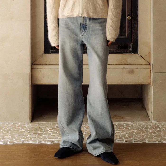 모스 커브 와이드 데님 (Vintage Blue)