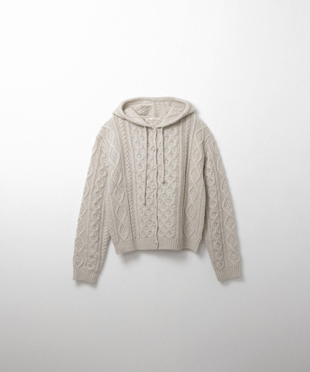피셔맨 케이블 후디 가디건 (oatmeal)