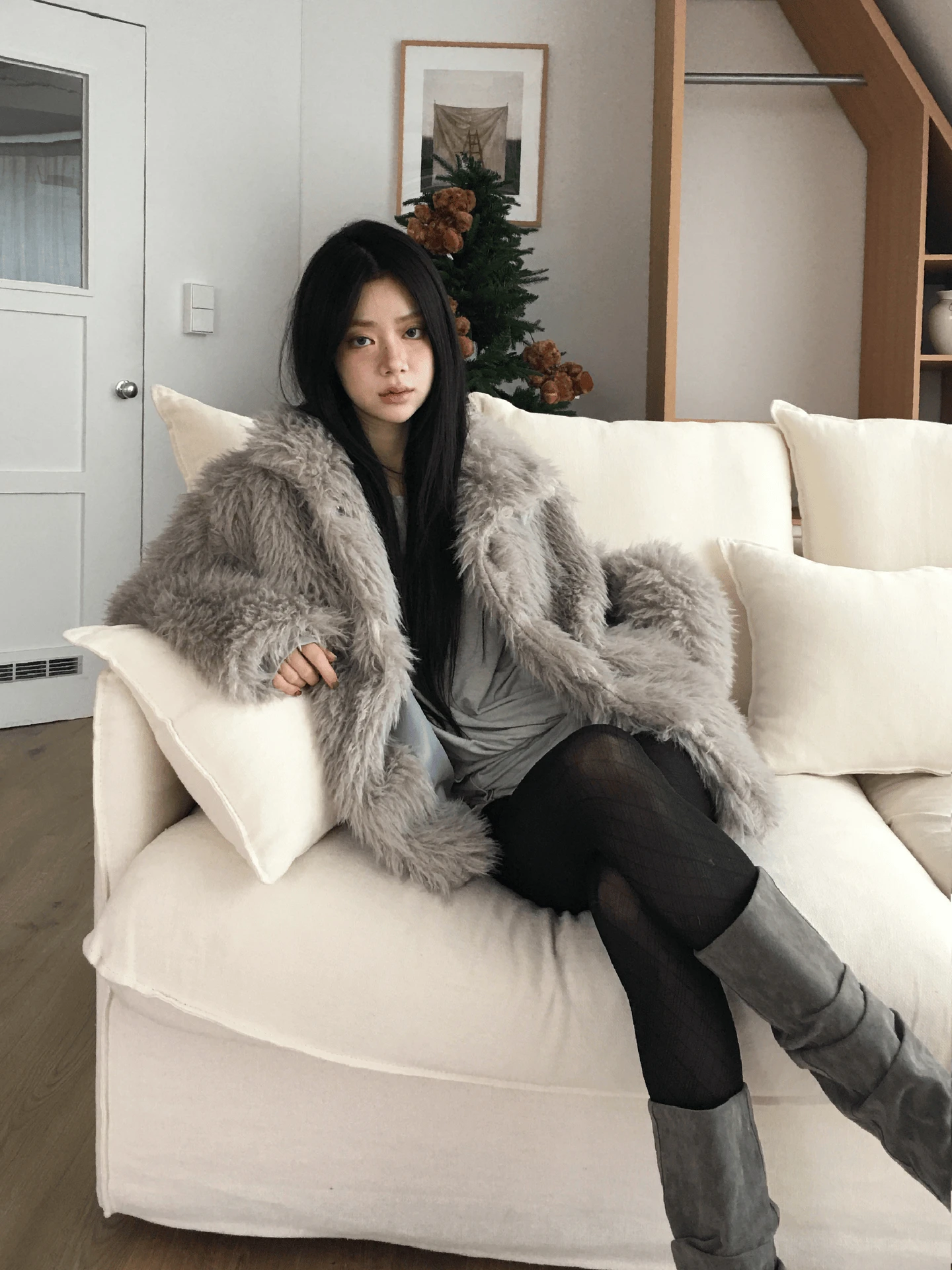 Munch fur jacket *주문시5~7일소요