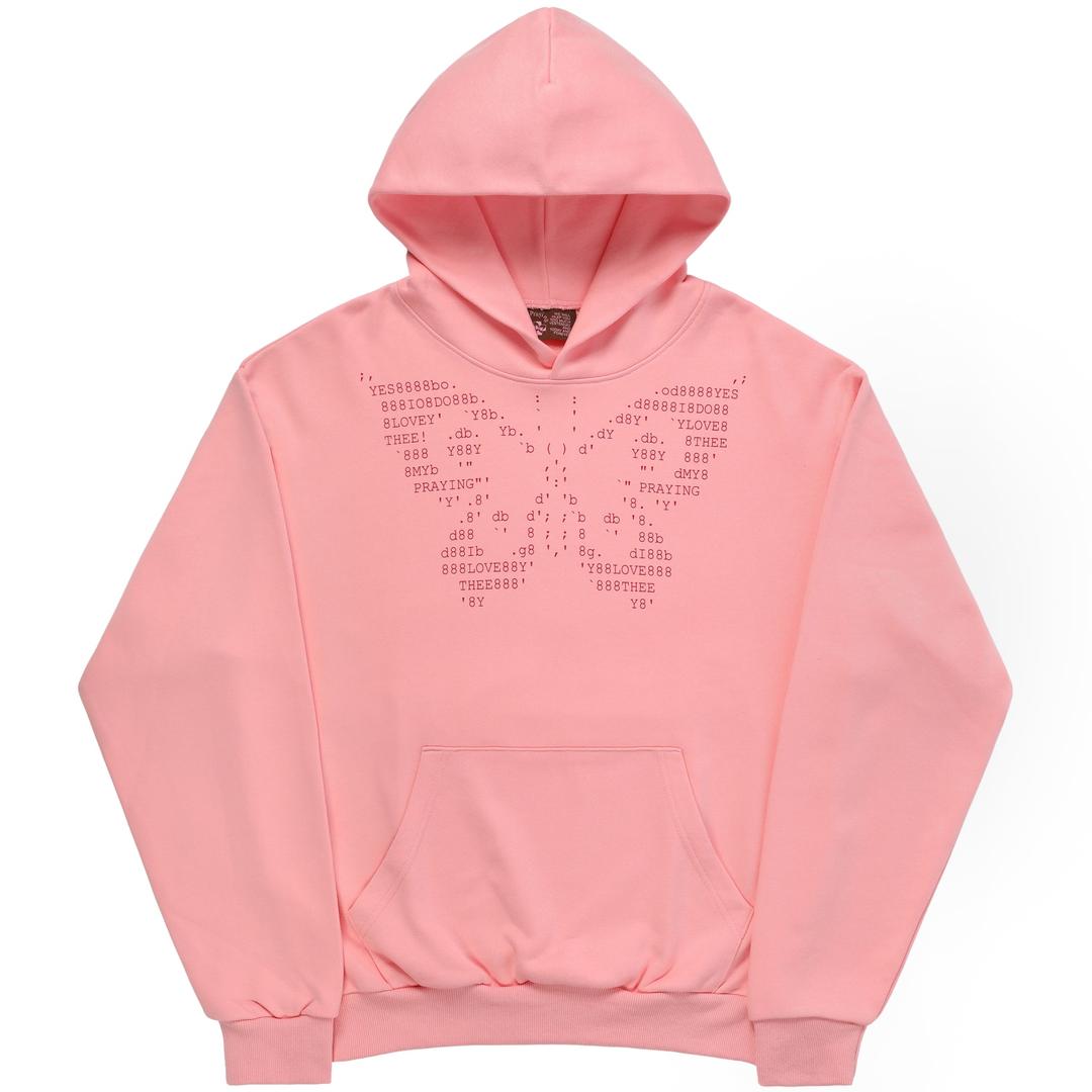 Butterfly Hoodie Pink - XS / Pink