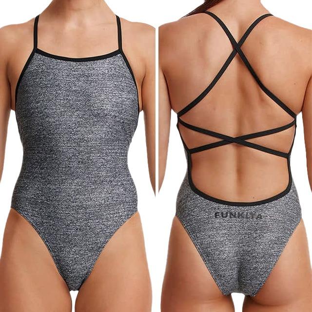 펑키타 DENNY DARKO 여자 원피스 하이컷 스트랩백 탄탄이 실내 수영복 FS38L02647