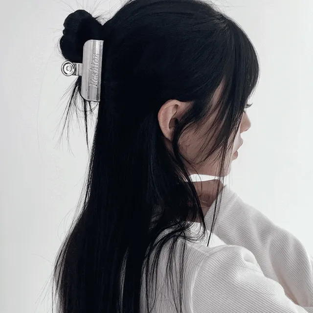패션 메탈 무광 헤어 머리 클립 집게핀