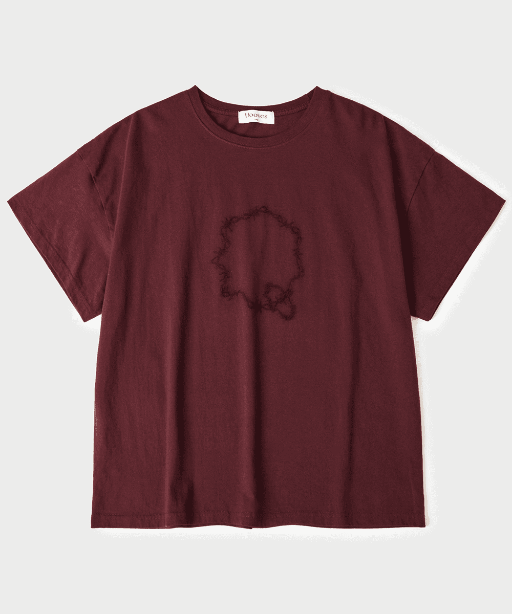 5월 4일 예약배송_Layered Circle Chain 1/2 Tee [Burgundy]