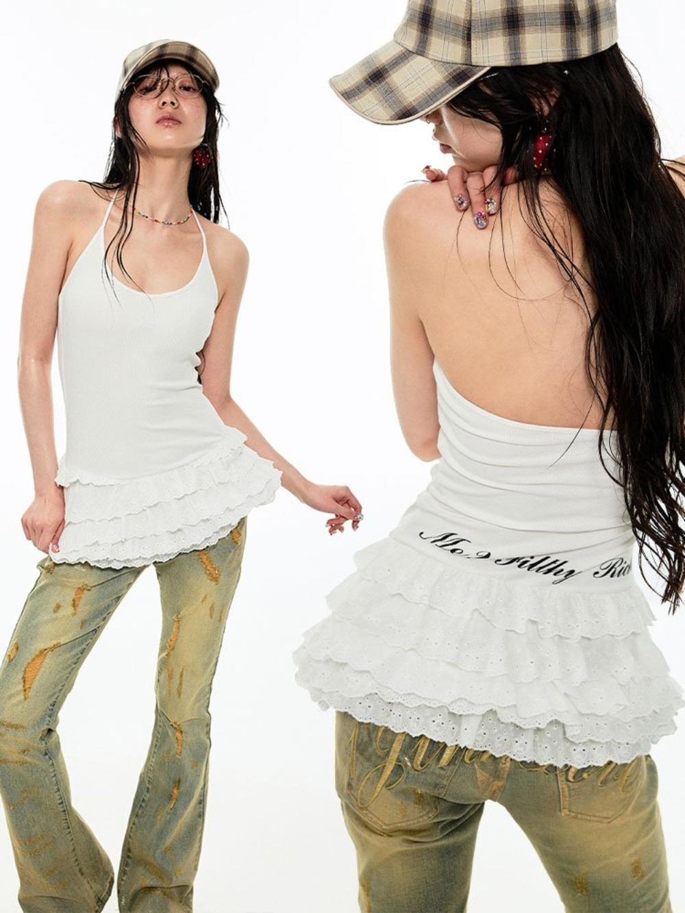 [예약판매 10& 할인) 1JINN STUDIO Sweet Cake Halterneck Suspender Dress