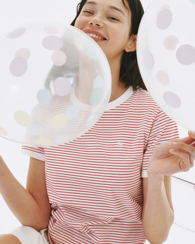 숨트 스트라이프 링거티셔츠