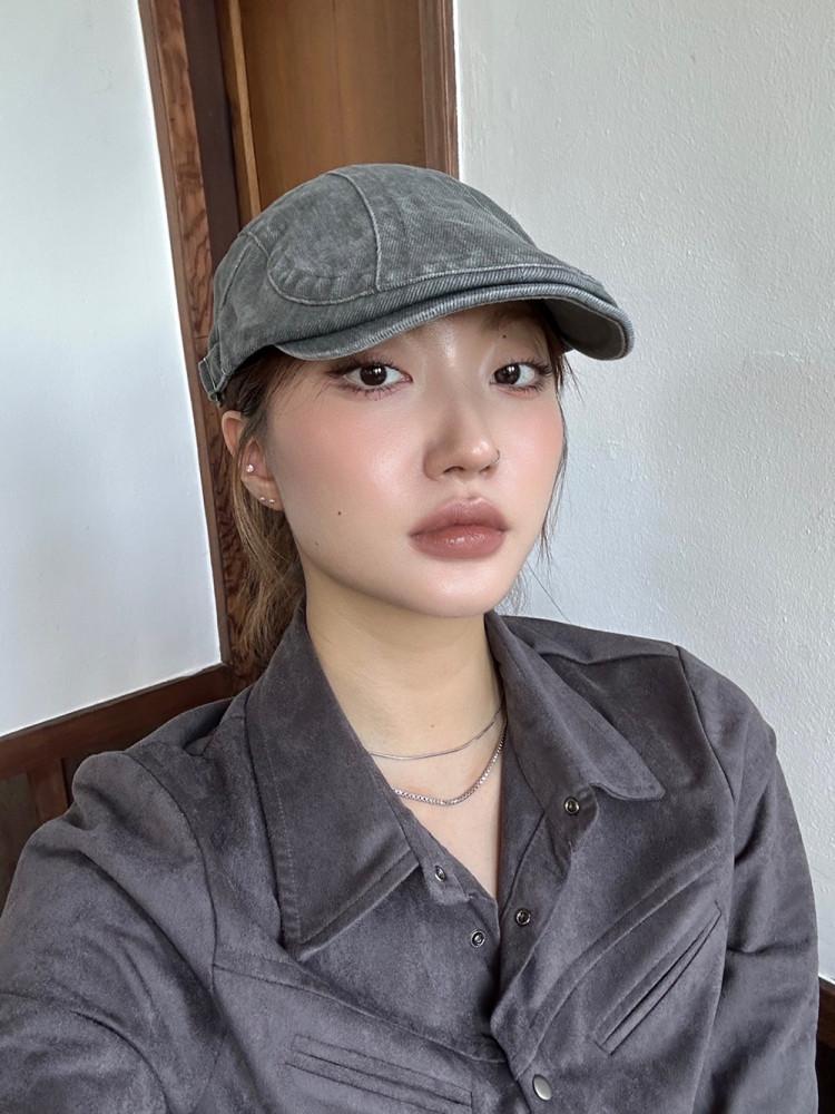 유니섹스 빈티지 코튼 헌팅캡 2c