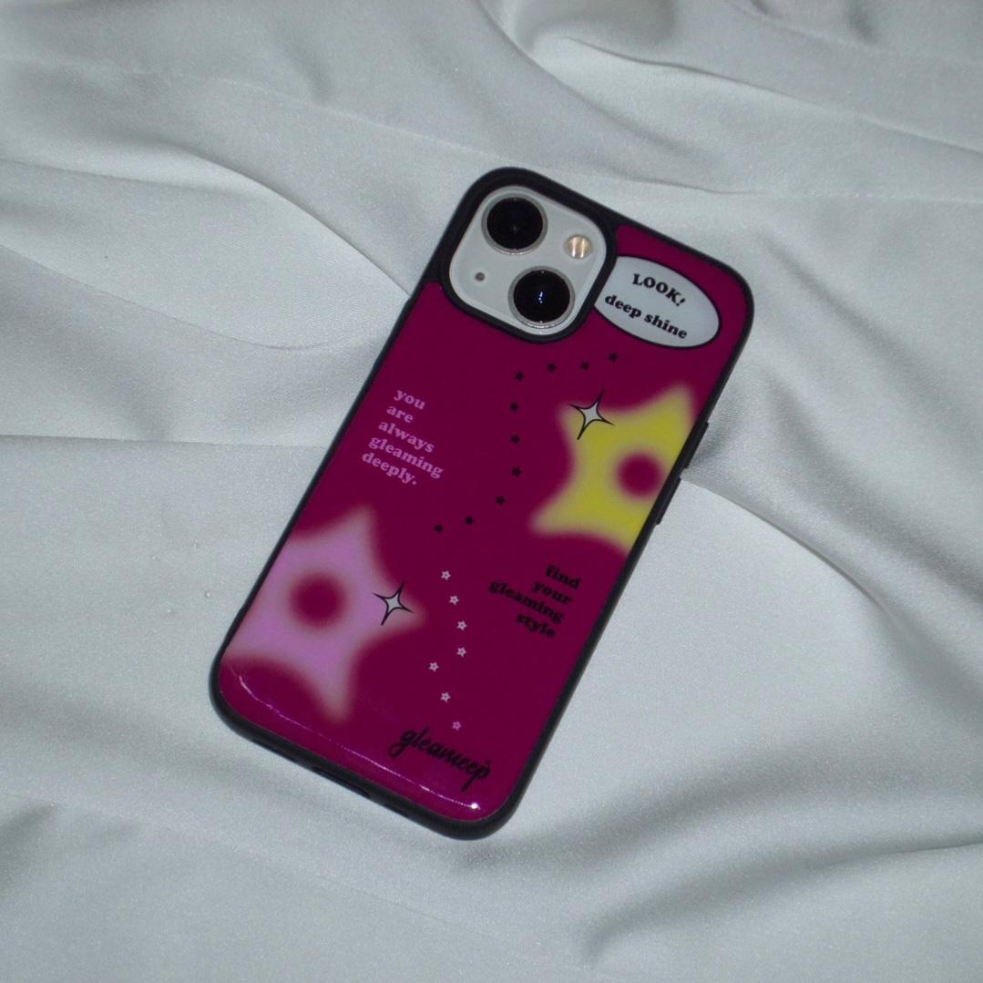 deep shine star phone case <purple>