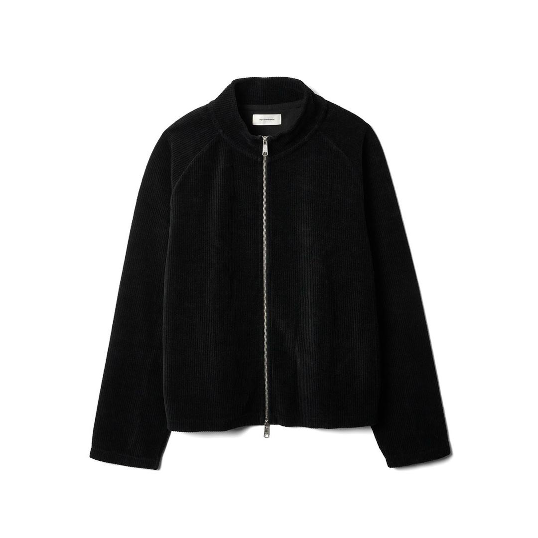 LEISURE ZIP UP (BLACK JERSEY CORD)