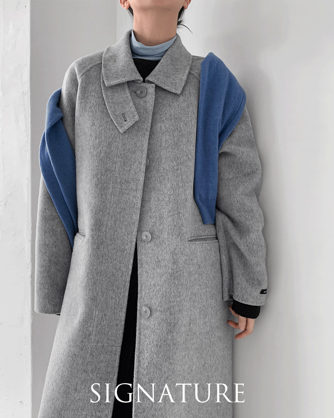 Signature balmacaan coat