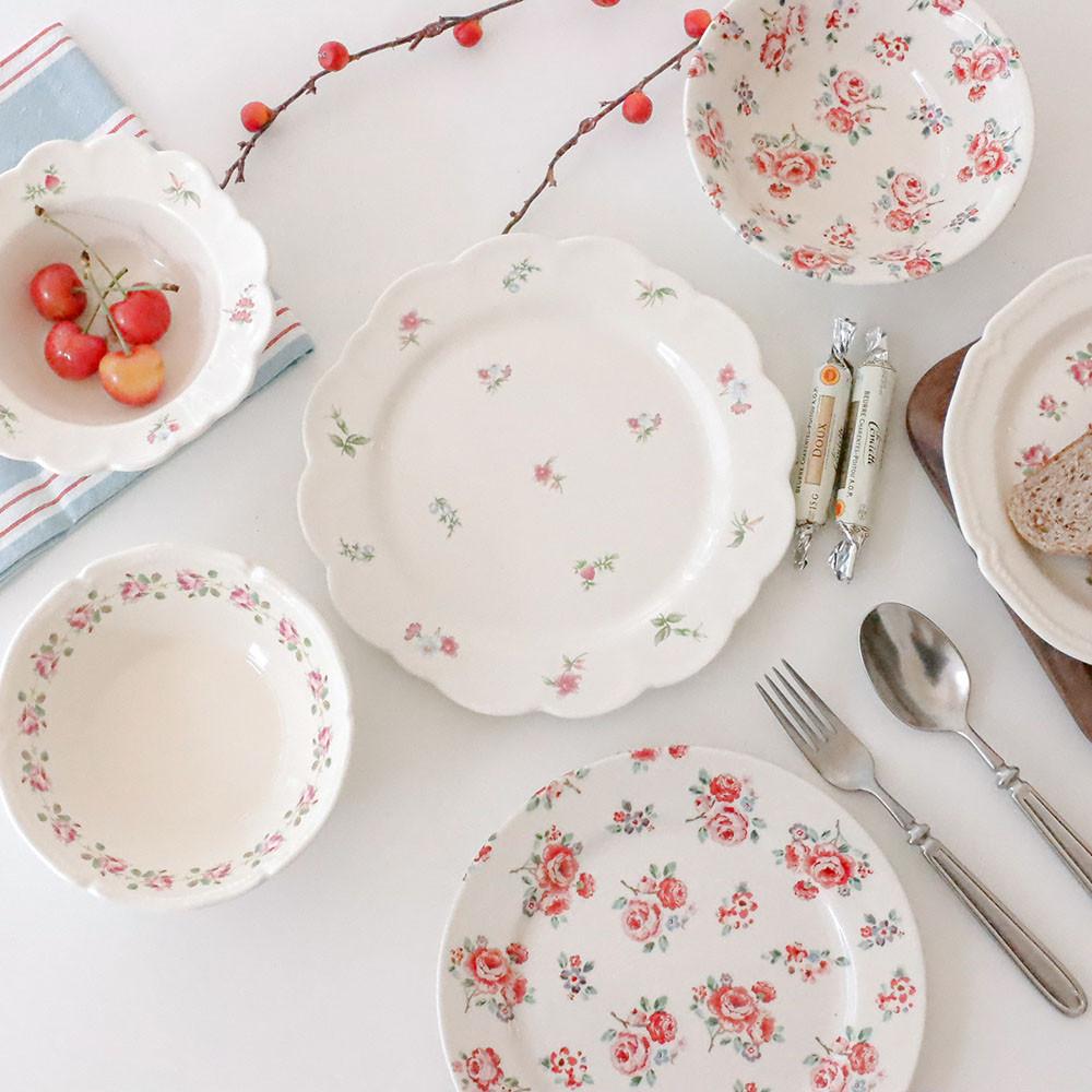 레트로 코번가든 빈티지 꽃무늬 플레이트 디저트 접시 앤틱접시 그릇 12type