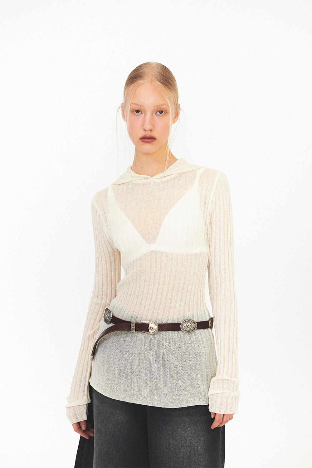 RIBBED HOODIE KNIT