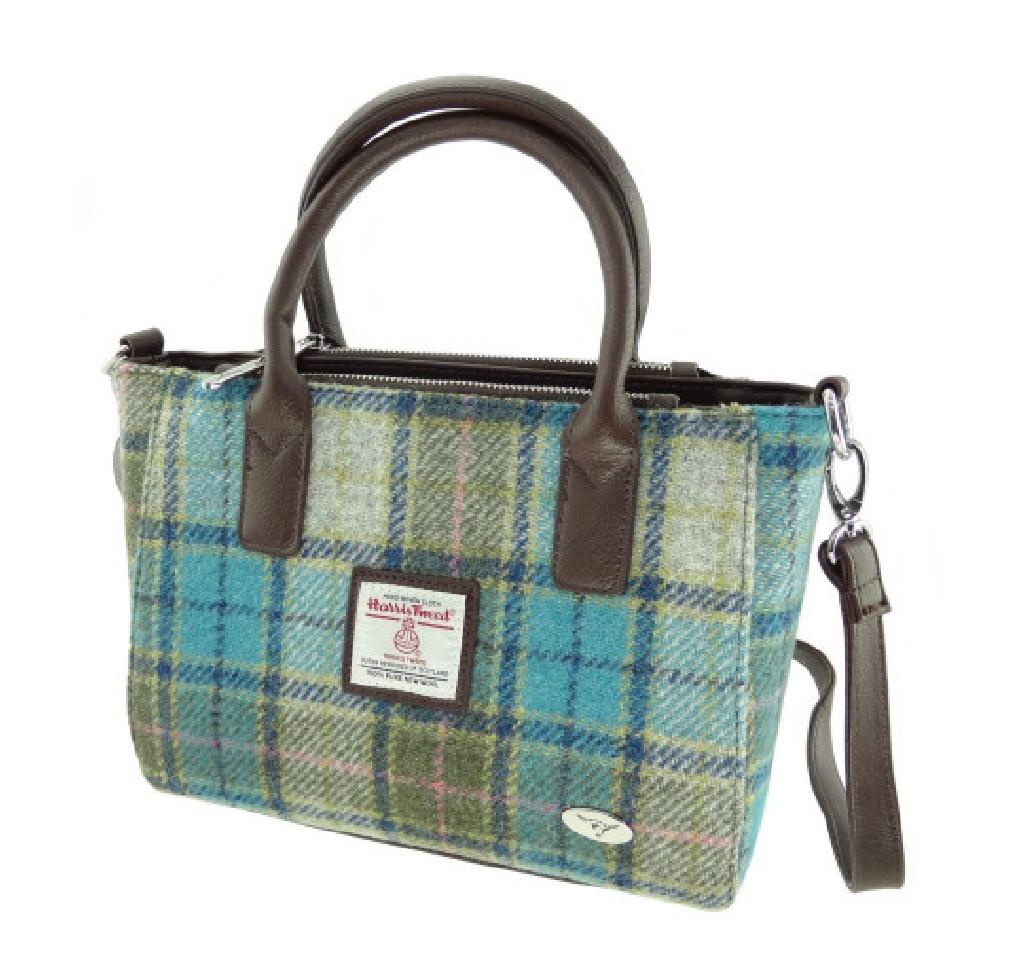Harris Tweed Brora Small Tote Handbag with Shoulder Strap