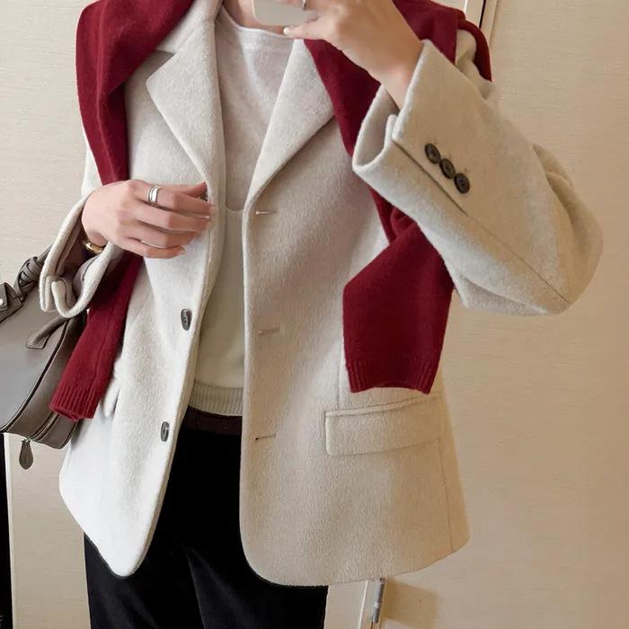 Milan Classic Wool Jacket (Oatmeal)