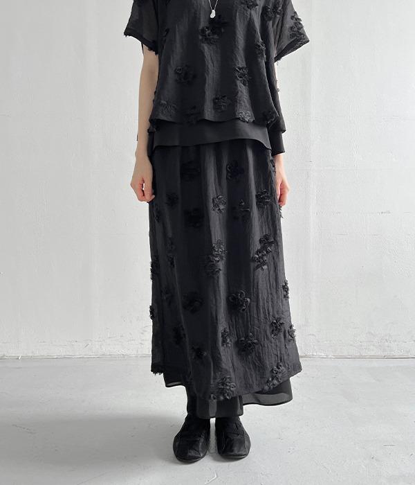 [주문폭주] 플라워 밴딩 스커트