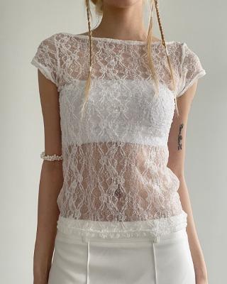flower two-way half tee (4color)