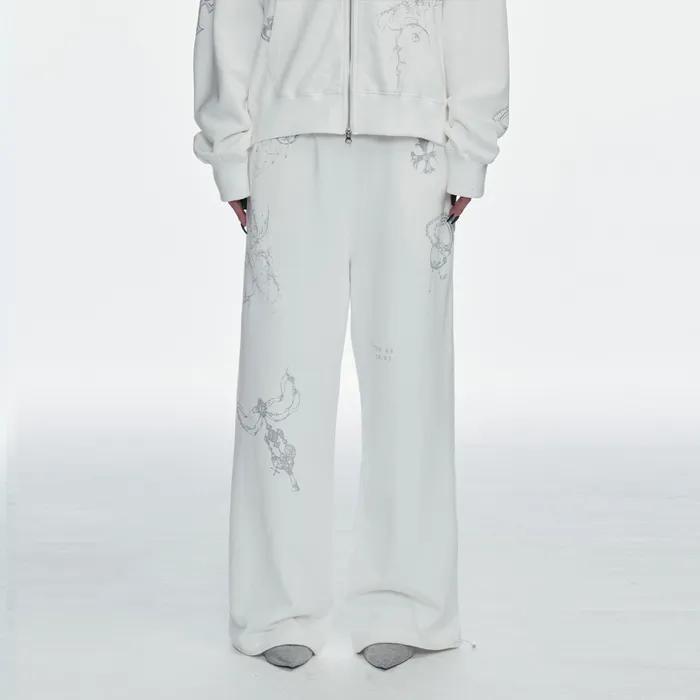 TATTOOED GRAPHIC SWEATPANTS_WHITE