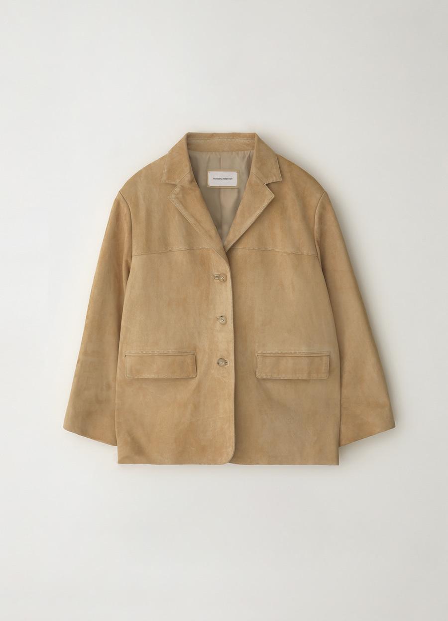Norman leather jacket (Light beige)