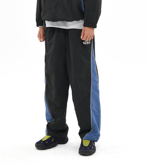 MIXED NYLON PANTS BLACK