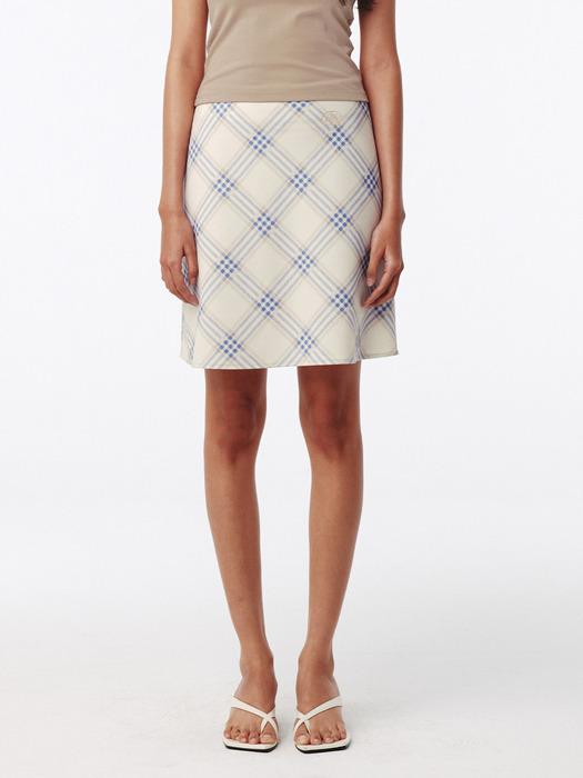 Essential Check Mini Skirt Blue