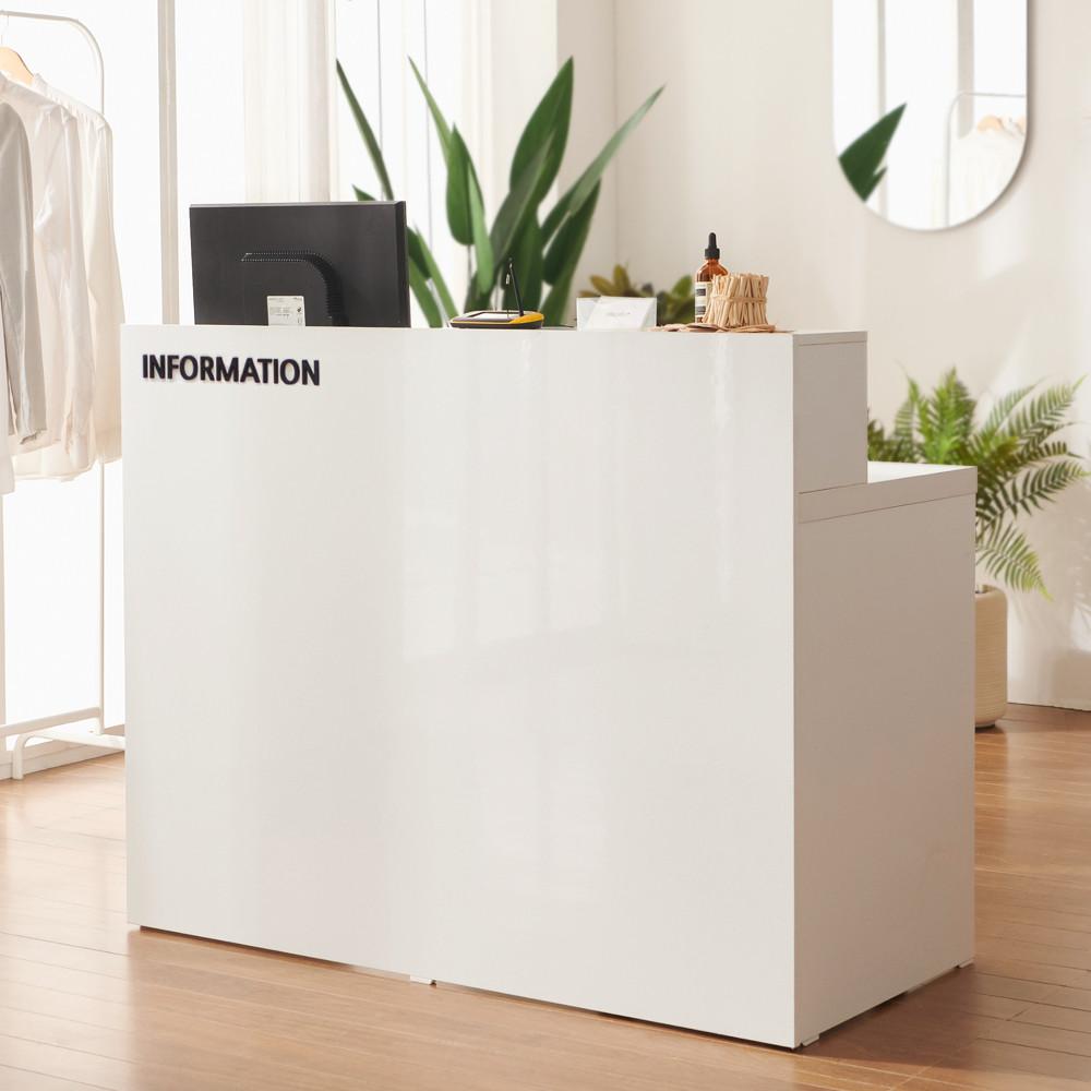 E0자재 인포데스크1200 안내데스크 계산대 매장 카운터 테이블