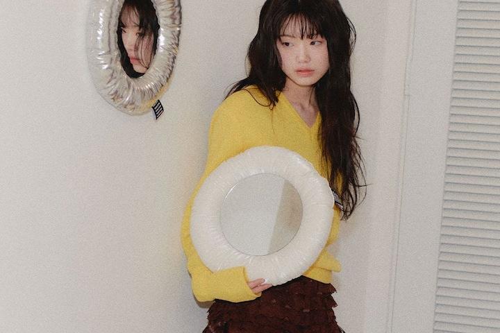 아카이브 오브제 원형 인테리어 원형 쿠션 거울 38*38 2컬러