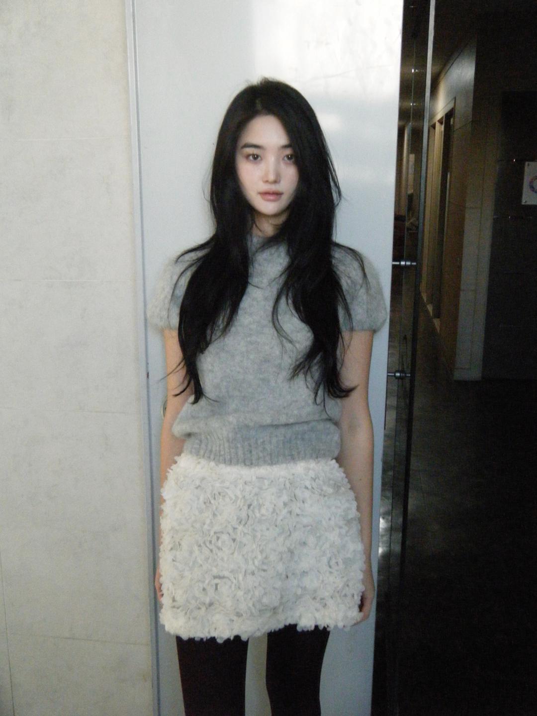 씨어 floral mini skirt