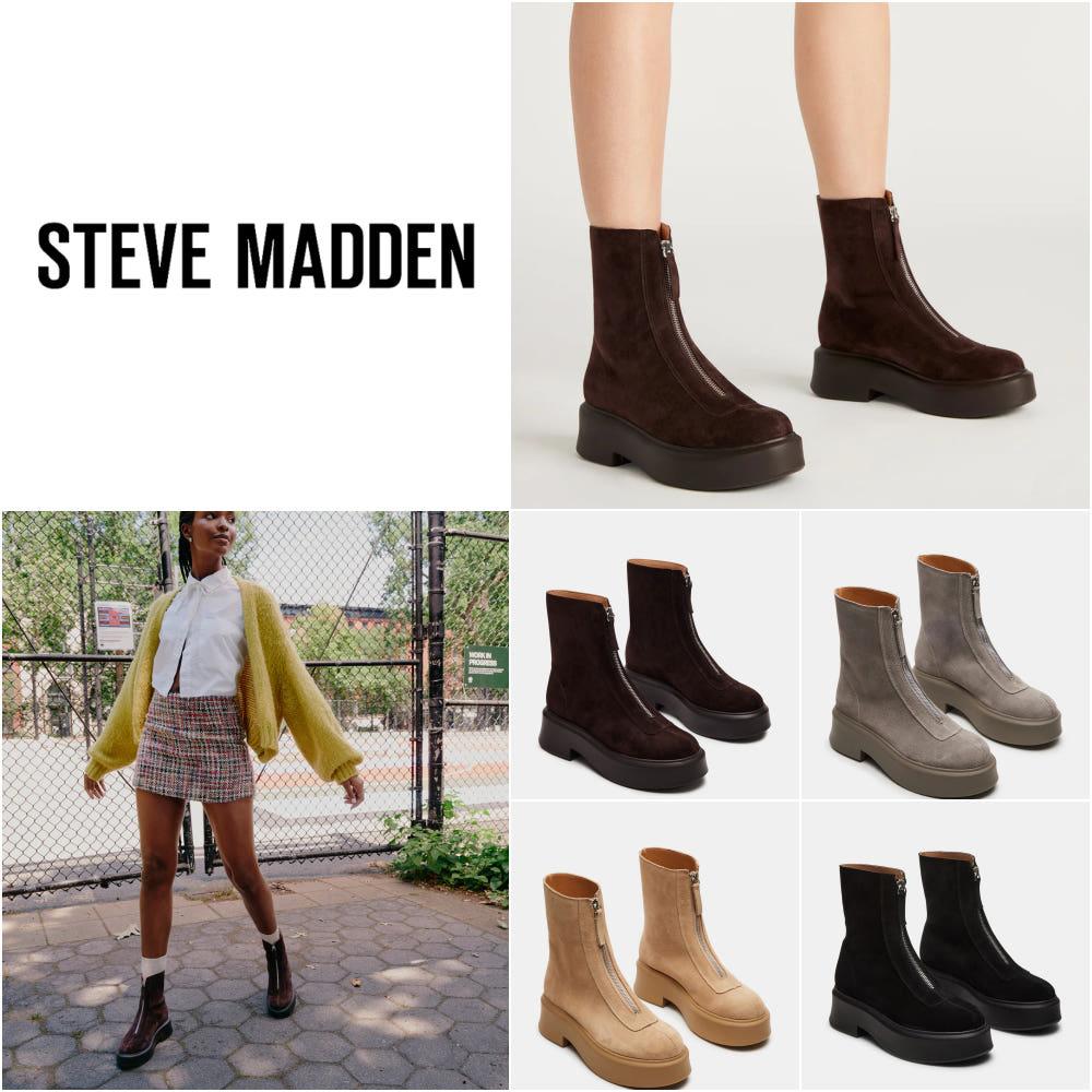 미국 스티브매든 존스 지퍼 부츠 여성 캐주얼 스웨이드 첼시 부츠 블랙 브라운 4색상