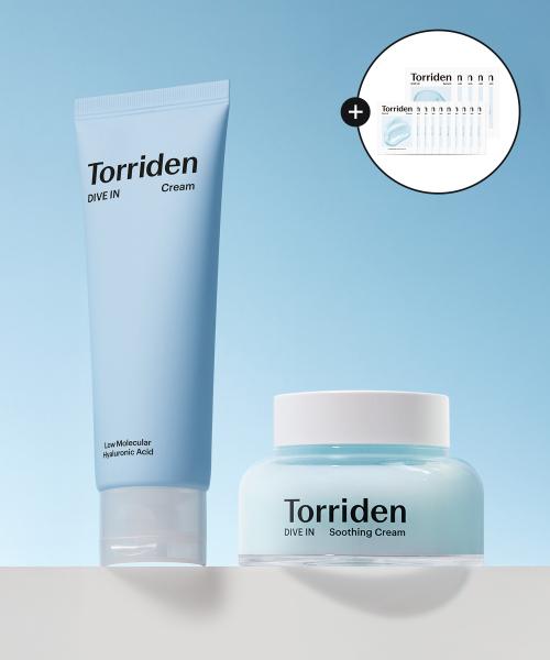 [2종세트] 다이브인 저분자 히알루론산 크림 80ml+수딩크림 80ml (+다이브인 세럼 10ml (2ml 5매)+다이브인 크림 20ml (2ml 10매))