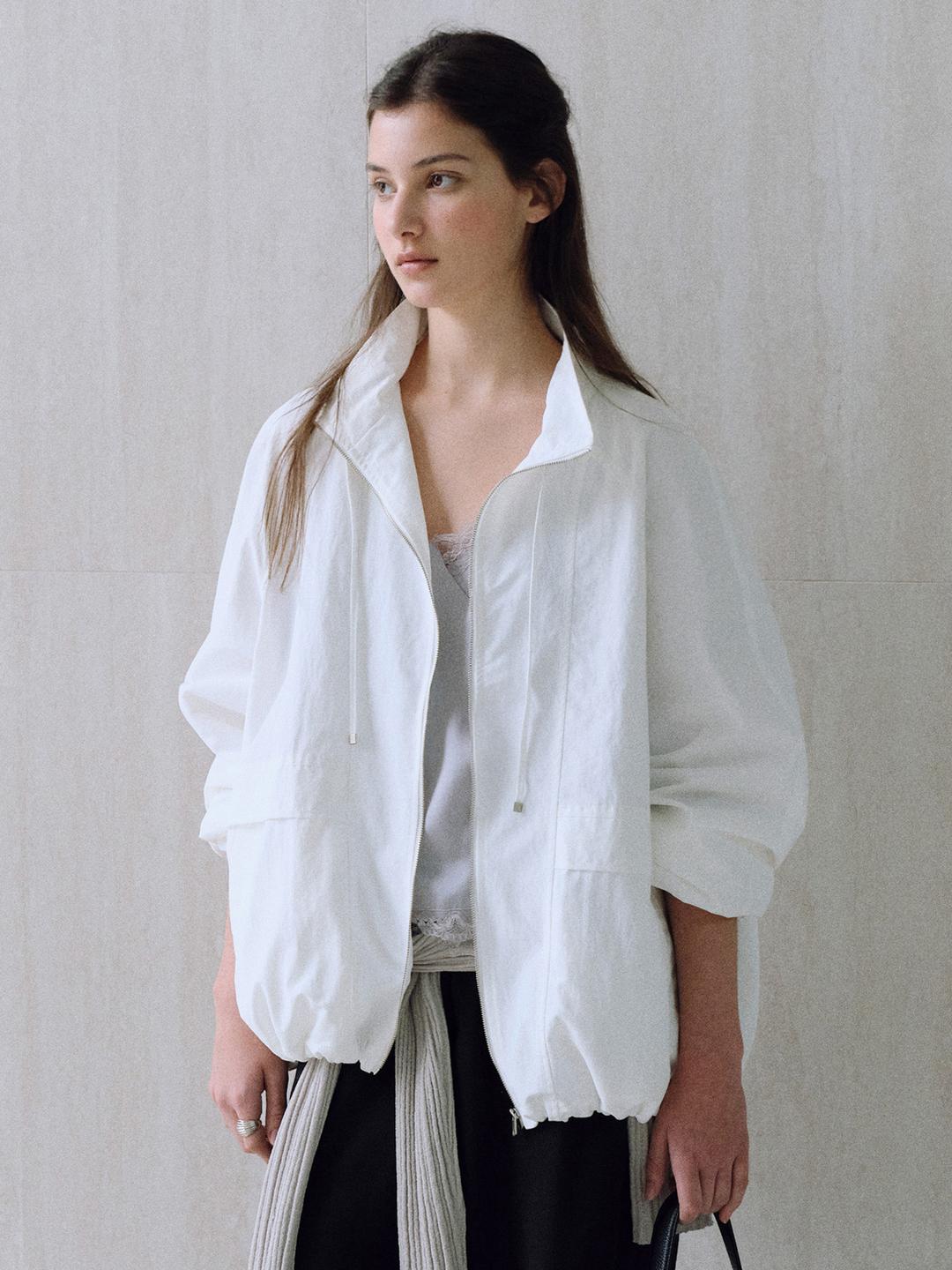 Nylon string high neck jumper_2colors