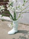 boots vase - blue