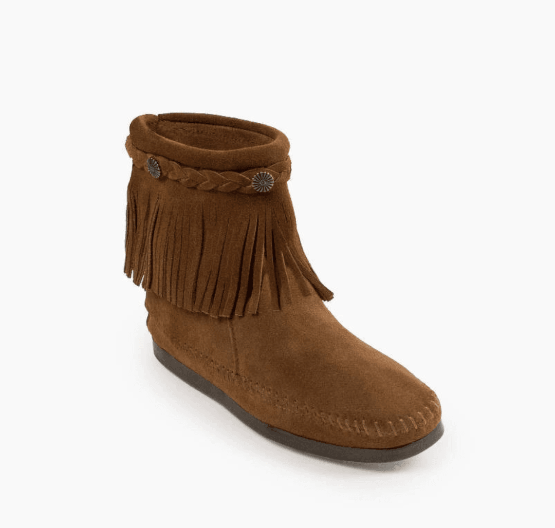 MINNETONKA - High Top Back Zip Boot (Dusty Brown)