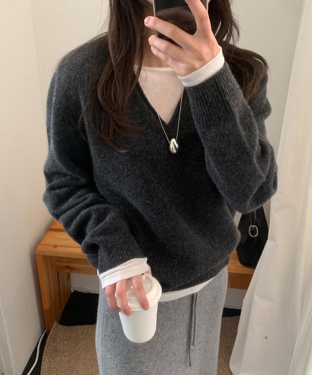 샵아워 [주문폭주♥️] 텐셀 울 라운드 T