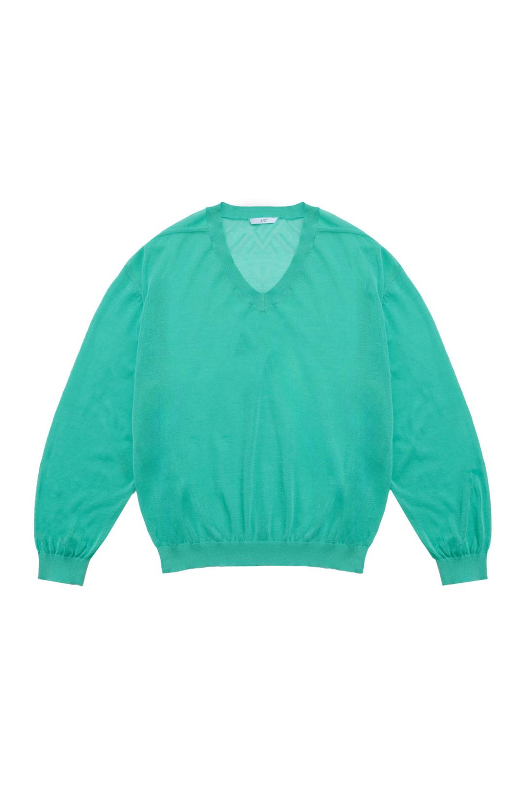 Sheer V-neck Knit Mint