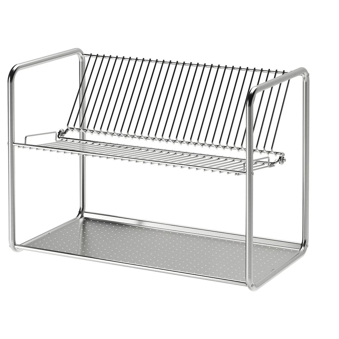 ORDNING 오르드닝 식기건조대 - 스테인리스 50x27x36 cm