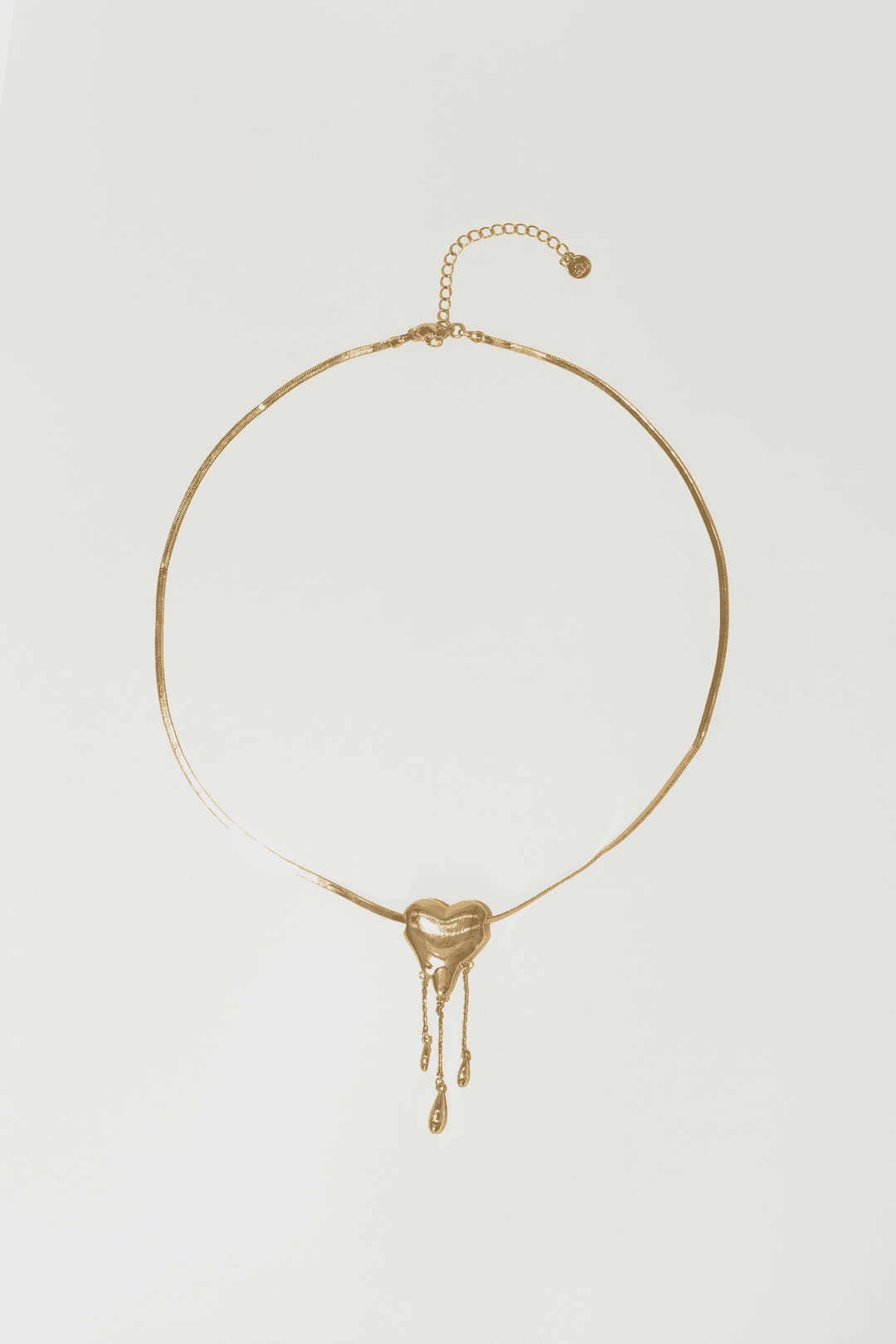 Venom's Golden Drip Heart Necklace - Gold