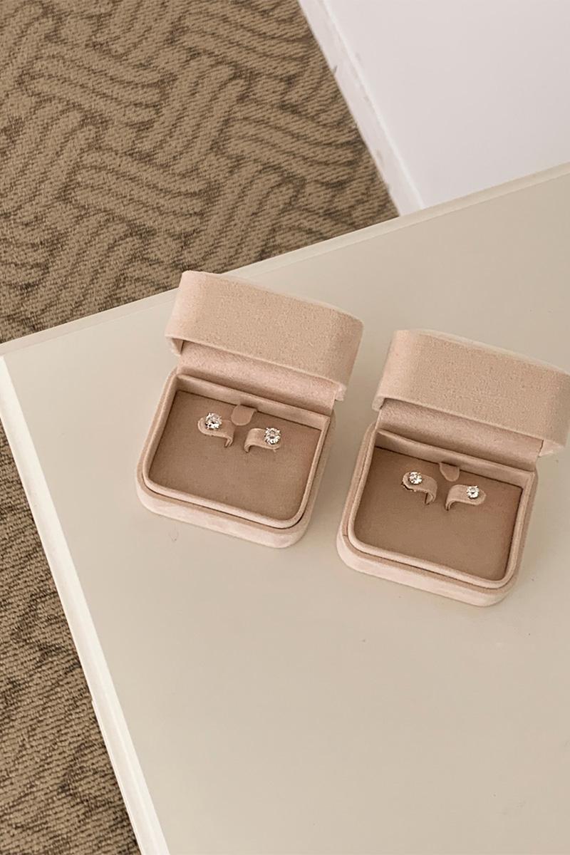 Moissanite lab - earring