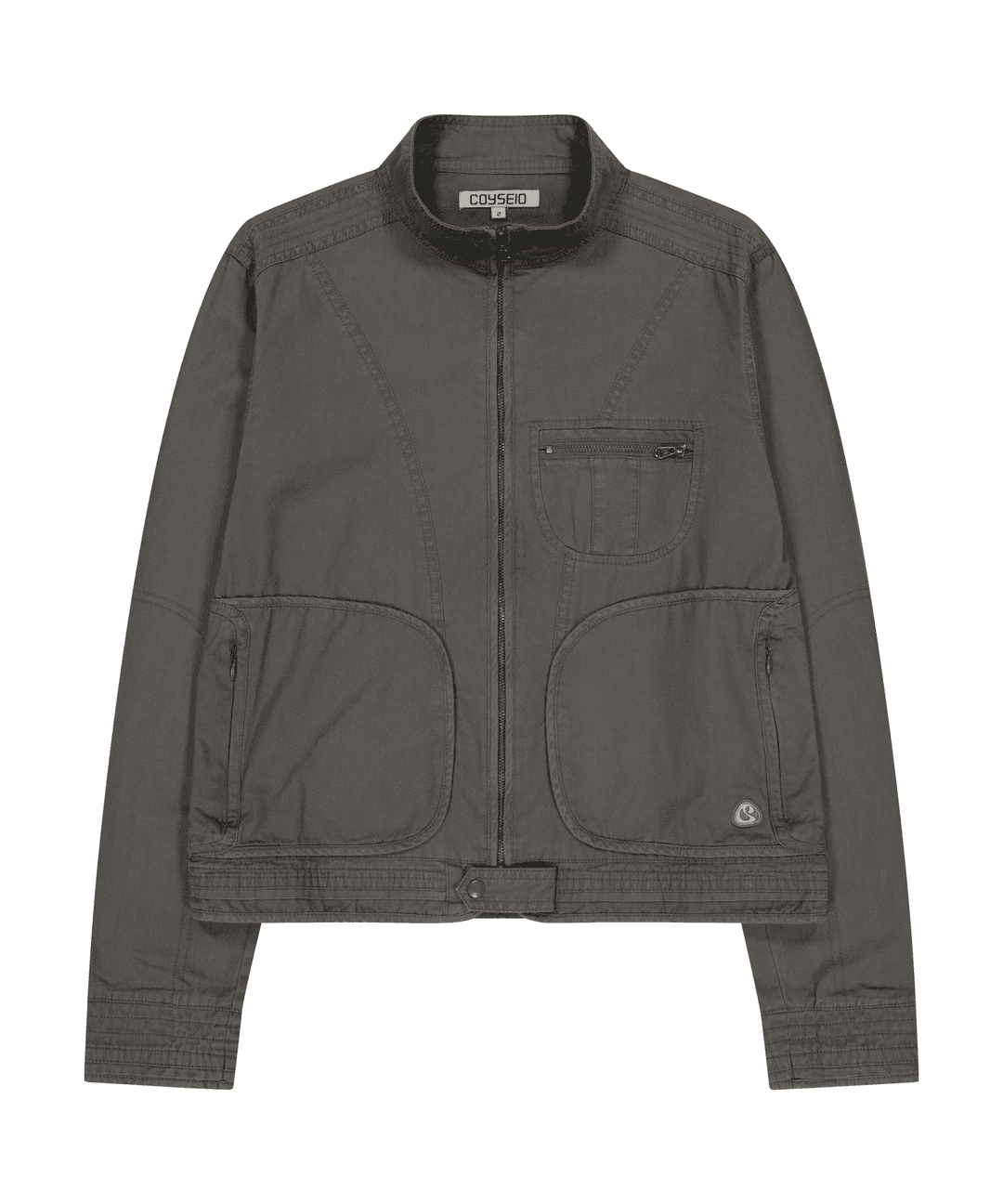 BINDING COTTON JACKET ASH BROWN