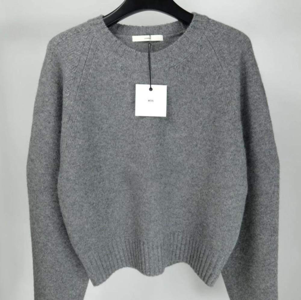 라운지 프리미엄 울100 라운드 니트 lounge