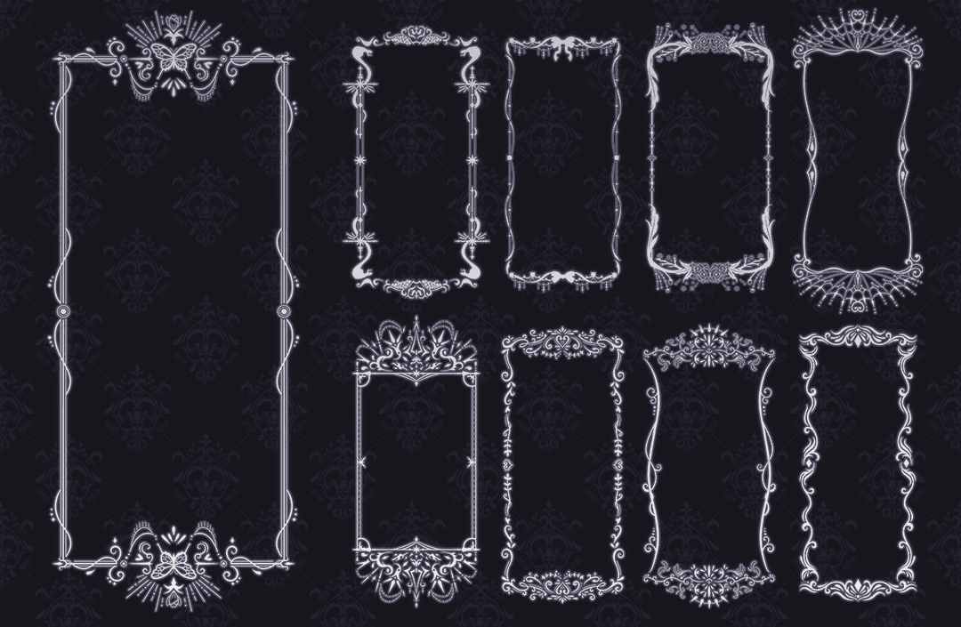 화려한 분위기를 위한 라인 프레임 세트