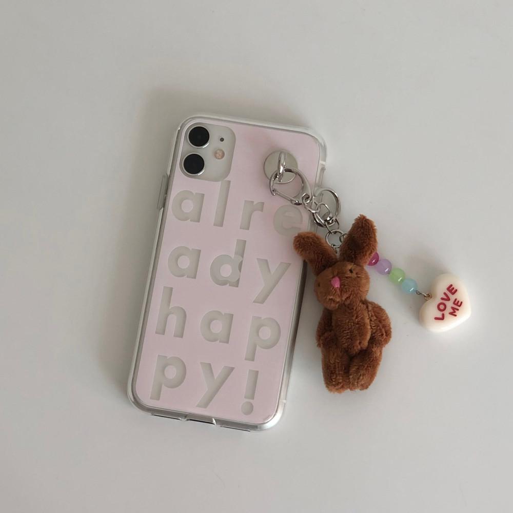 (얼레디해피어스)  Simple mood case (핑크)  / 젤하드케이스 디자인케이스 심플케이스