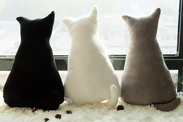 무지 고양이 애착 인형쿠션 펫 동물 거실 소파 인테리어 쿠션 3colors