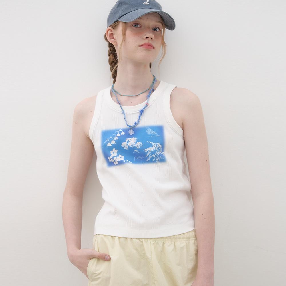 Wildflower Tank Top - White