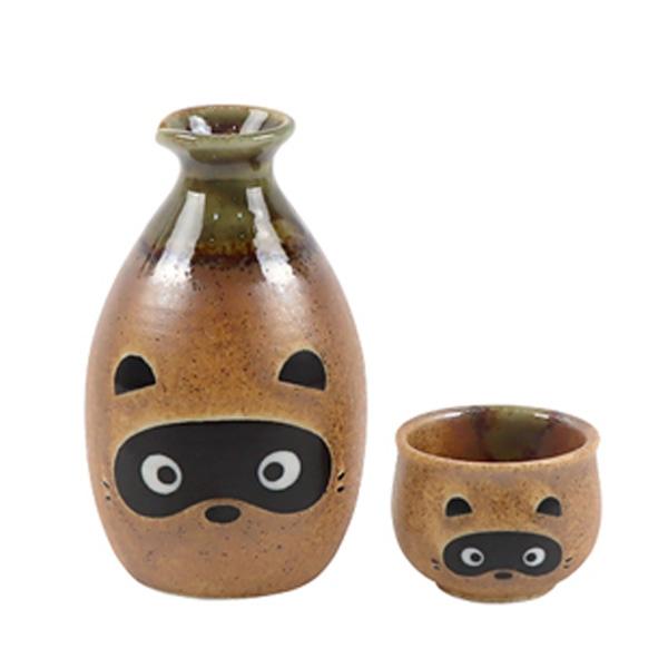 일본- 너구리 도쿠리/술잔 (초이스44)