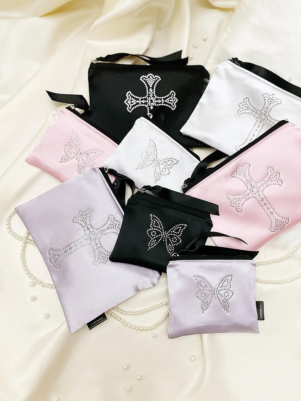 [PRE*12/5이후] Sparkling Cubic Satin Zip-pouch (SET/4color)