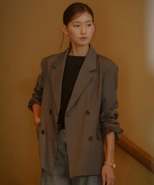Double button jacket TIFA03JK01_Charcoal